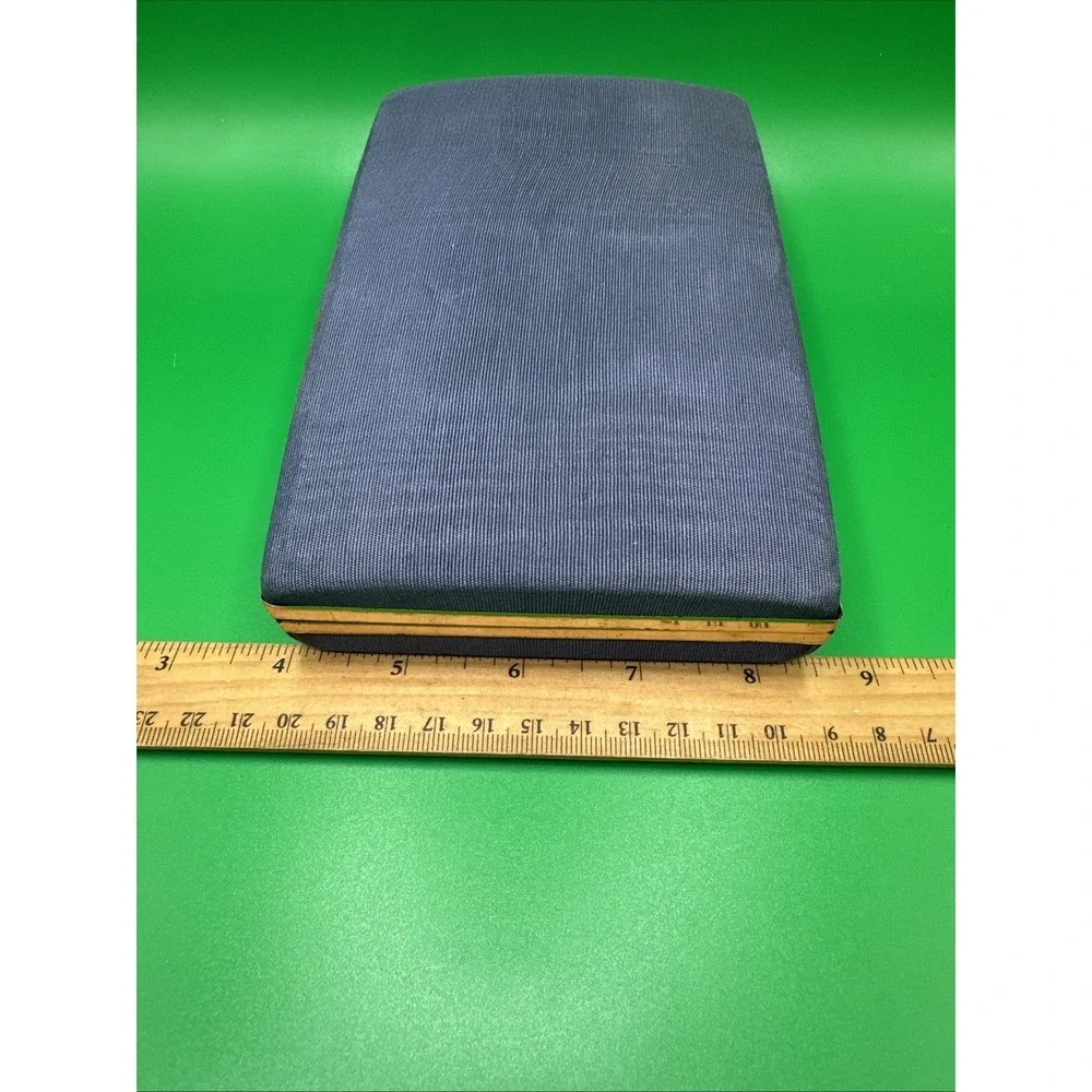 Vintage Blue Satin Jewelry Case  MCM